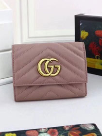 GG original calfskin marmont matelasse wallet 474802 nude