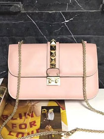 Valentino original calfskin medium chain shoulder bag 0398 pink