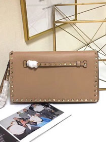 Valentino original calfskin rockstud clutch 0399 apricot