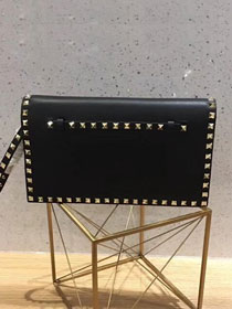 Valentino original calfskin rockstud clutch 0399 black