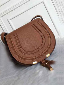 Chloe original calfskin marcie crossbody saddle bag 2000 brown