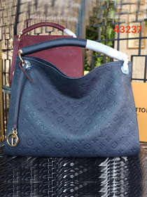 Louis vuitton original calfskin monogram empreinte artsy mm M43237 navy blue