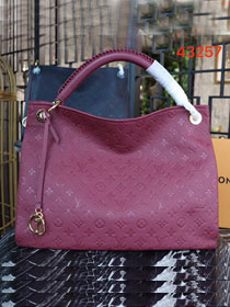 Louis vuitton original calfskin monogram empreinte artsy mm M43257 burgundy