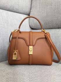 celine original smooth calfskin small 16 bag 188003 camel