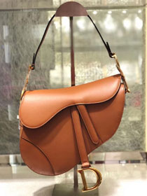 2019 Dior original calfskin saddle bag M0446 caramel