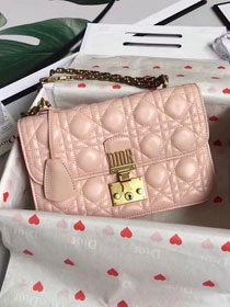 Dior original lambskin dioraddict flap bag M5818 pink