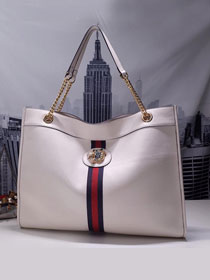 201 GG original calfskin rajah large tote bag 537219 white