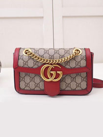 2019 GG original canvas mini marmont bag 446744 red 