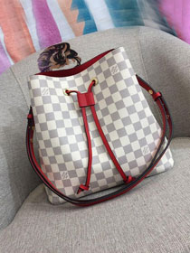 2019 louis vuitton original damier azur neonoe bag n43569 red