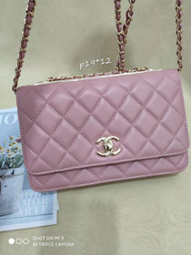 CC original lambskin woc chain bag 80982 pink