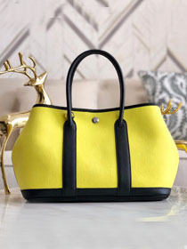 Hermes original canvas large garden party 36 bag G36 yellow