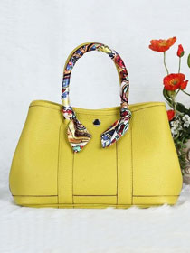 Hermes calfskin large garden party 36 bag G360 lemon yellow