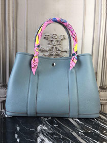 Hermes calfskin large garden party 36 bag G360 light blue