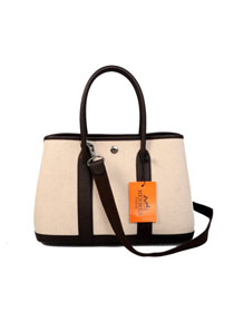 Hermes canvas garden party 30 bag G30 white&black