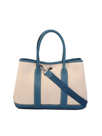 Hermes canvas garden party 30 bag G30 white&blue