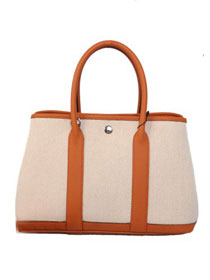 Hermes canvas garden party 36 bag G36 orange&white