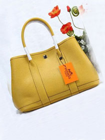 Hermes original calfskin garden party 36 bag G0360 bright yellow