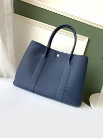 Hermes original calfskin painting lining small garden party 30 bag G3000 navy blue