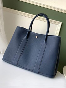 Hermes original calfskin painting lining large garden party 36 bag G3600 navy blue