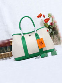 Hermes original canvas small garden party 30 bag G30 white&green