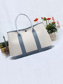 Hermes original canvas small garden party 30 bag G30 white&light blue 