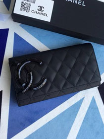 CC calfskin cambon wallet 0548 black 