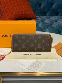 Louis vuitton monogram clemence wallet M68314 rose red