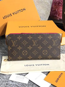 Louis vuitton monogram insolite zippy wallet M66565 rose red