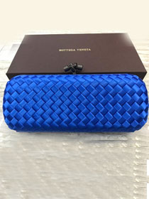 BV original silk large stretch knot clutch 202031 blue