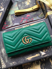 GG calfskin wallet 557742 green