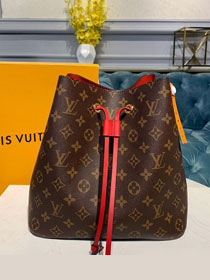 Louis vuitton original handmade monogram canvas neonoe bag M44021 red