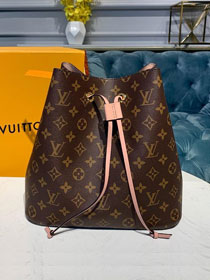 Louis vuitton original handmade monogram canvas neonoe bag M44022 pink