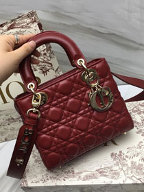 Dior original lambskin small my ABCdior bag M0538 wine red