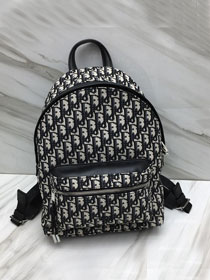 2019 Dior original canvas oblique small backpack m6613 black