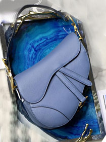 2019 Dior original grained calfskin saddle bag M0446 blue