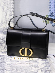 Dior original smooth calfskin 30 montaigne flap bag M9203 black