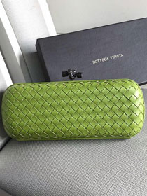 BV original lambskin large stretch knot clutch 202031 light green