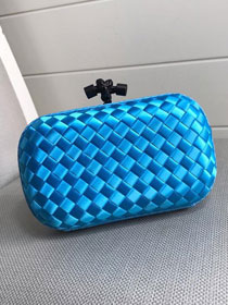 BV original silk knot clutch 113085 blue