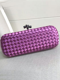 BV original silk large stretch knot clutch 202031 purple