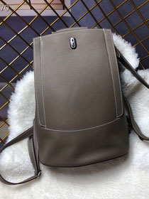 Hermes original handmade swift leather evelyn GR24 backpack H024 grey