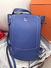 Hermes original handmade evercolour leather GR24 backpack H024 blue