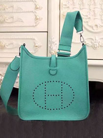 Hermes original togo leather evelyne pm shoulder bag E29 lake green