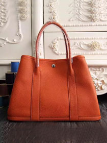 Hermes original calfskin painting lining large garden party 36 bag G0360 orange