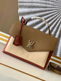 louis vuitton original calfskin mylockme bag M55323 khaki&beige