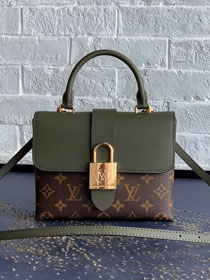 louis vuitton original calfskin&monogram locky bb M44797 laurier green