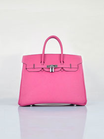 Hermes original epsom leather birkin 25 bag H25 peach red	