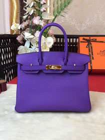 Hermes original togo leather birkin 30 bag H30-1 violet