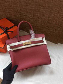 Hermes soft calf leather birkin 25 bag H25-5 bordeaux	