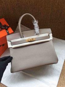 Hermes soft calf leather birkin 30 bag H30-5 grey