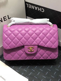 CC original lambskin large  flap bag A58600 purple